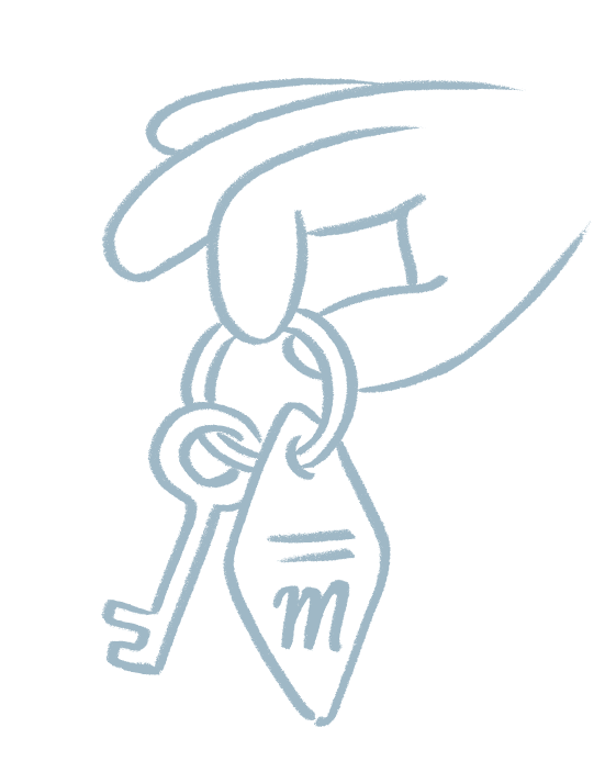 Moongaze Stays Hand & Keys illustration